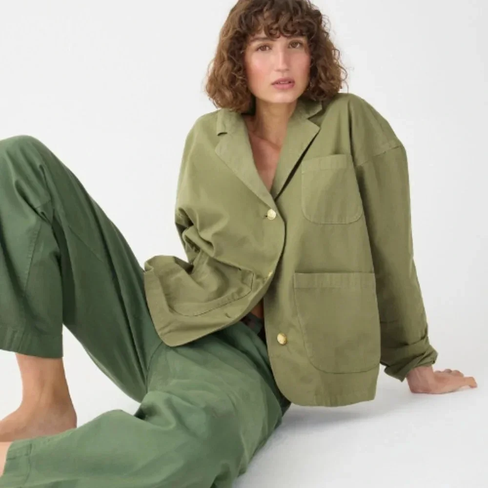 New! J. Crew Blazer-jacket in chino olive sand green 28334